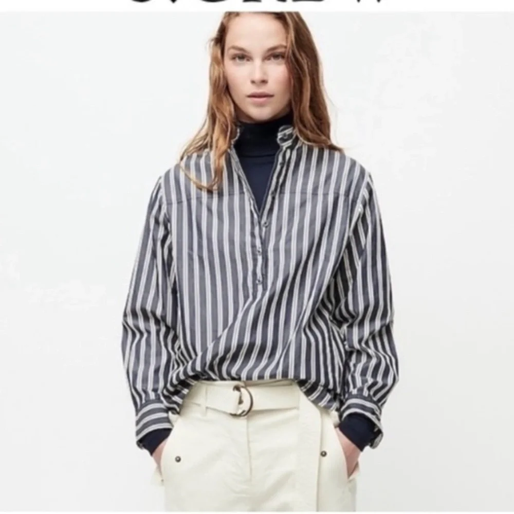 J. Crew Black and White Casual Button Down Shirt